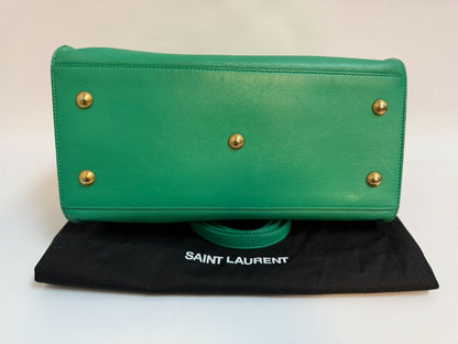 green Saint Laurent cross body bag, Width:11.8 in Height:7.5 in Depth:5.9 in