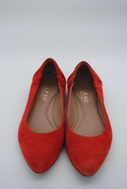 Italeau Mara Flexlite flats in coral red, EU 38.5