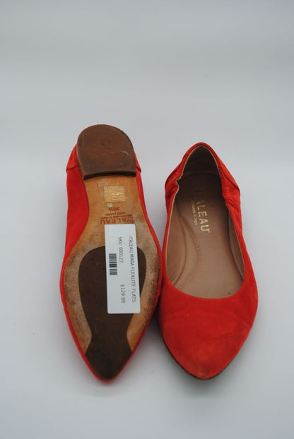 Italeau Mara water-resistant coral suede flats