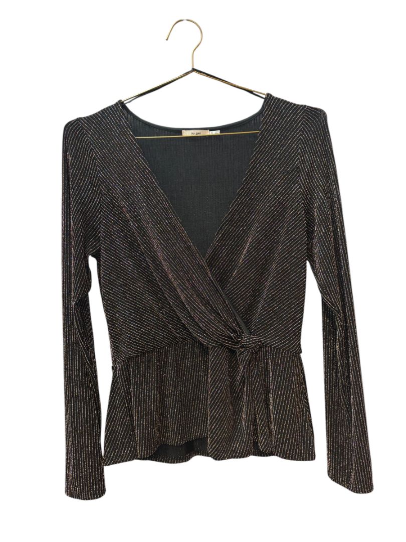 black multi mi ami wrap top, XL