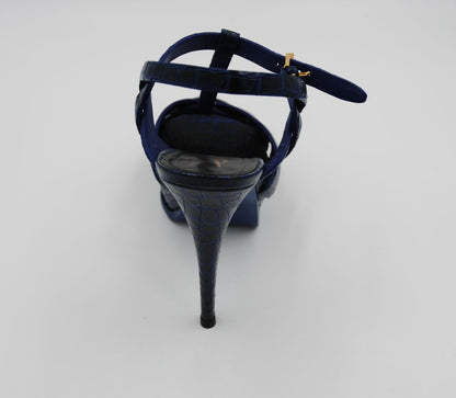 Saint Laurent Calfskin Crocodile Embossed Tribute 105 Platform Sandals in Marinette

Saint Laurent calfskin crocodile embossed Tribute 105 platform sandals, women’s size 38 in Marinette, luxury designer heels with buckle ankle strap and 105mm stiletto heel