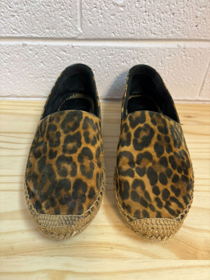 Saint Laurent slip-on sneakers in brown multi cheetah print with low-top silhouette, size 6