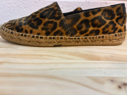 Saint Laurent slip-on sneakers in brown multi cheetah print with low-top silhouette, size 6
