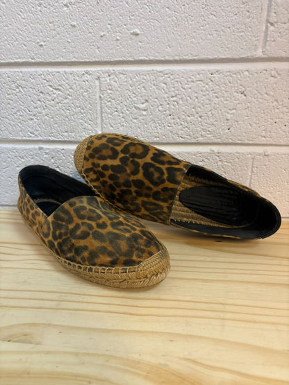Saint Laurent slip-on sneakers in brown multi cheetah print with low-top silhouette, size 6