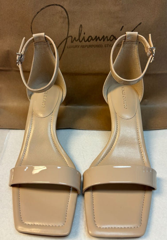 Beige Vince Camuto strappy high heel sandal 