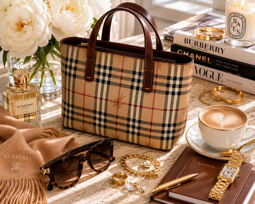 nova check Burberry nova check zip tote bag