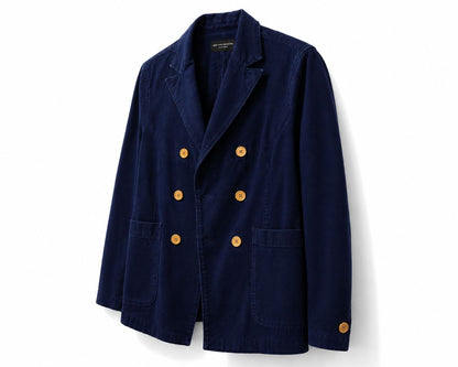 Deep Navy Blue New York Industrie Double Breasted Blazer, IT 50