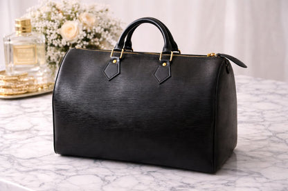 Louis Vuitton Black Epi Speedy 40