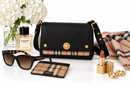 Burberry check trim messenger bag