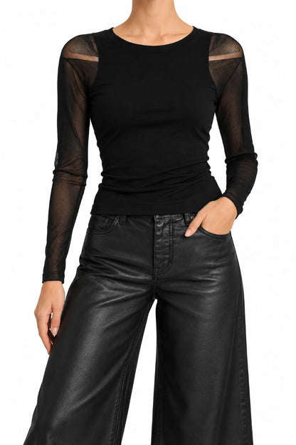 Majestic mesh black top