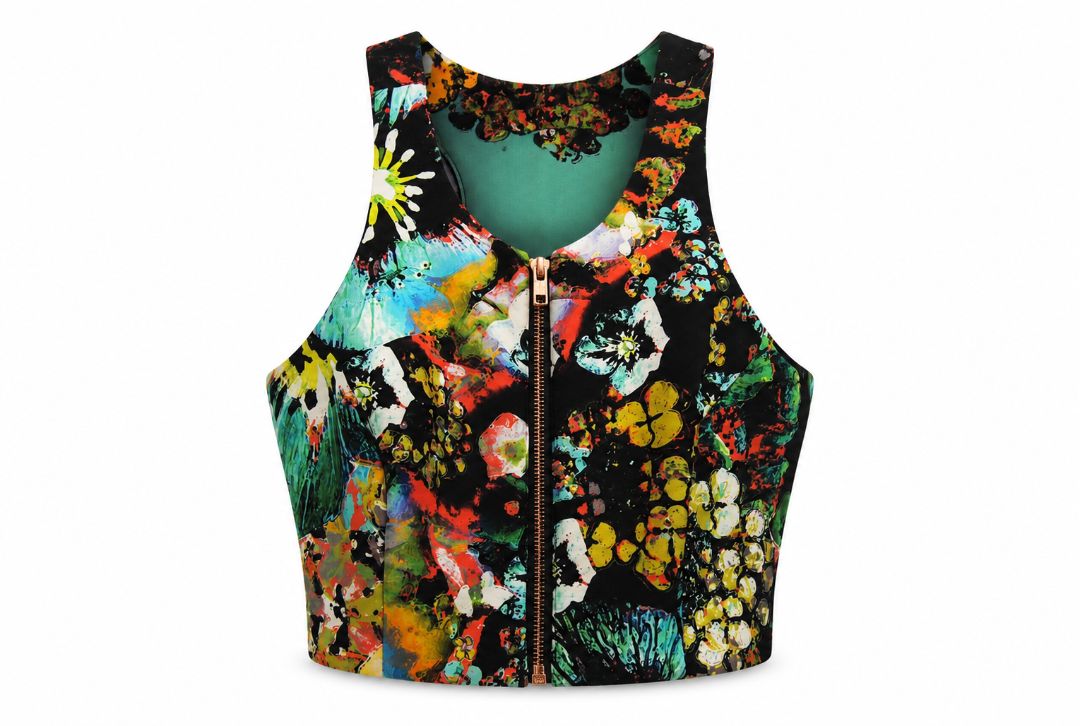 Milly zippered crop top