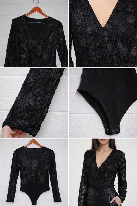 black Express bodysuit lace
