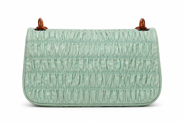 Mint green Prada Ruched Nappa Resin Chain