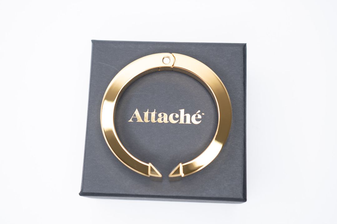 gold Attache' bag hook
