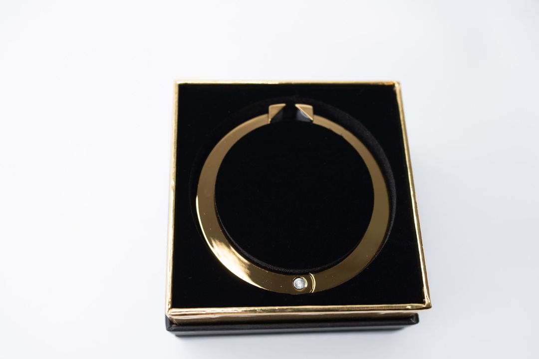 gold Attache' bag hook