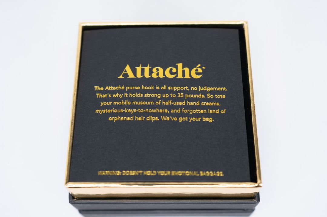 gold Attache' bag hook