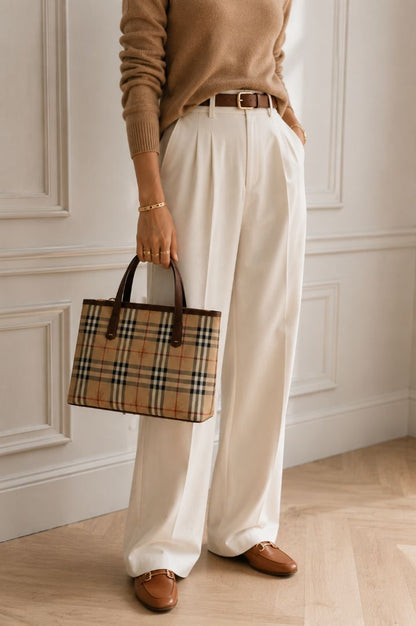 nova check Burberry nova check zip tote bag