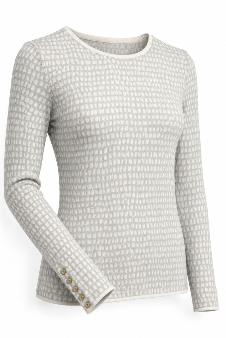 gray J McLaughlin crew neck top