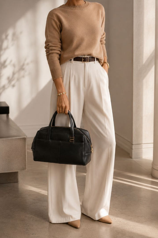 black Burberry boston satchel bag