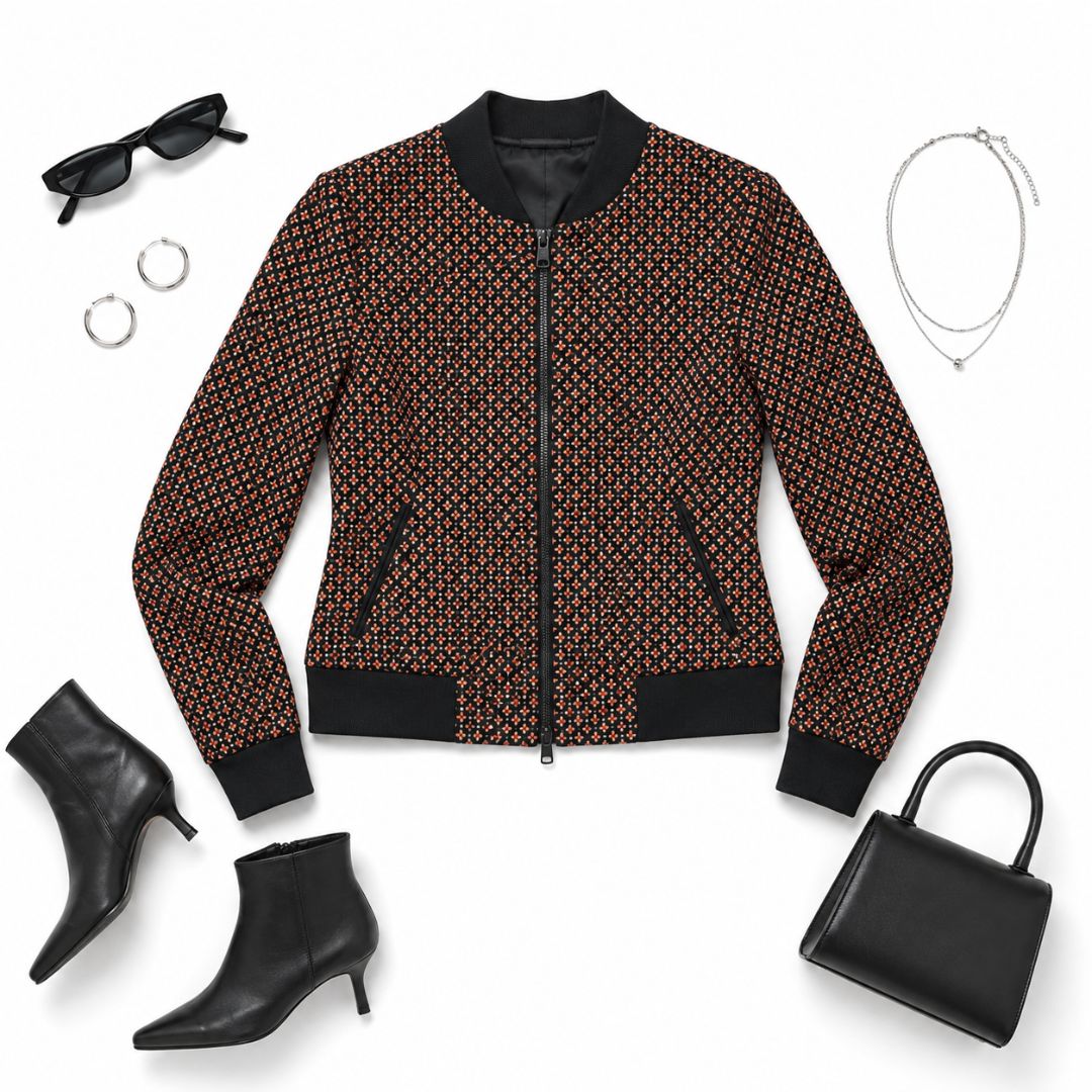 McQ Alexander McQueen Micro-Cross Print Bomber