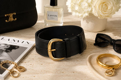 black Club Monaco wide belt