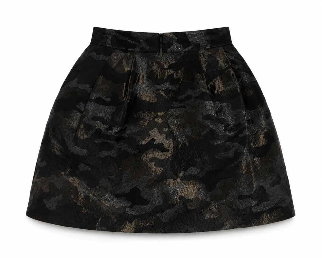 Pink Tartan metallic mini skirt