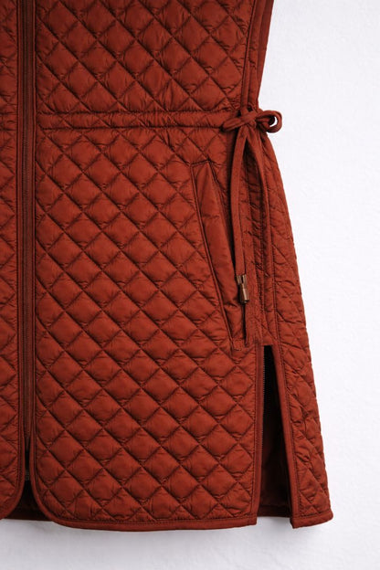 rust Athleta puffer vest