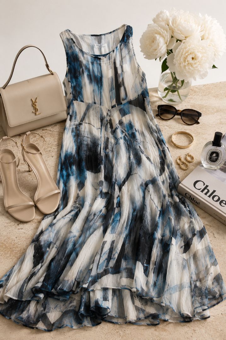 MC Planet by Innate crinkle chiffon dress