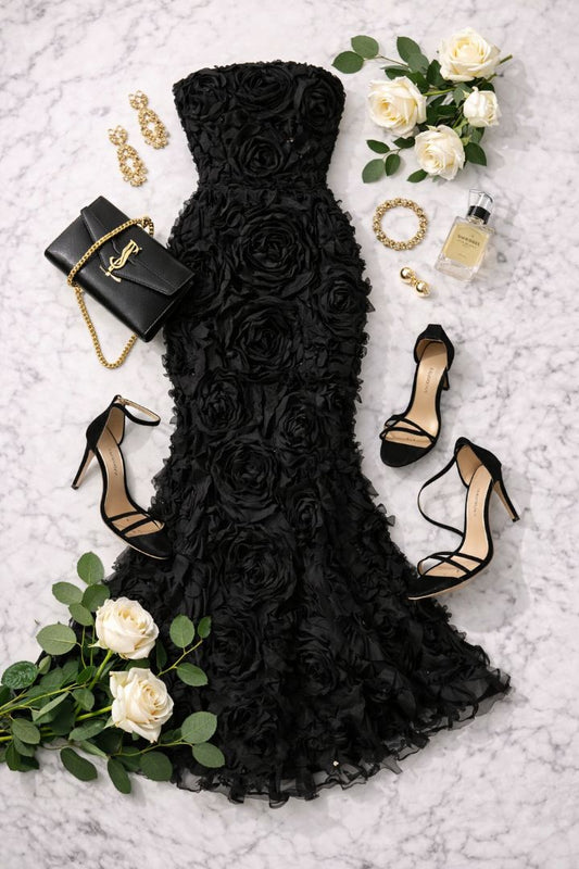 black Lulu's rosette gown bodice