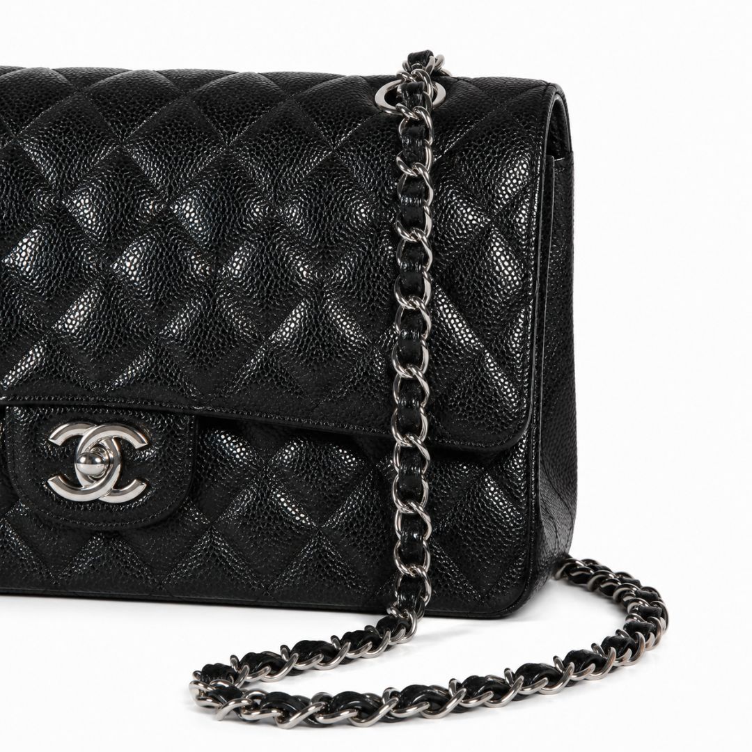 Chanel double flap caviar