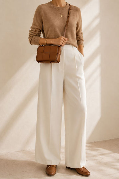 Brown Woven Leather Crossbody Bag