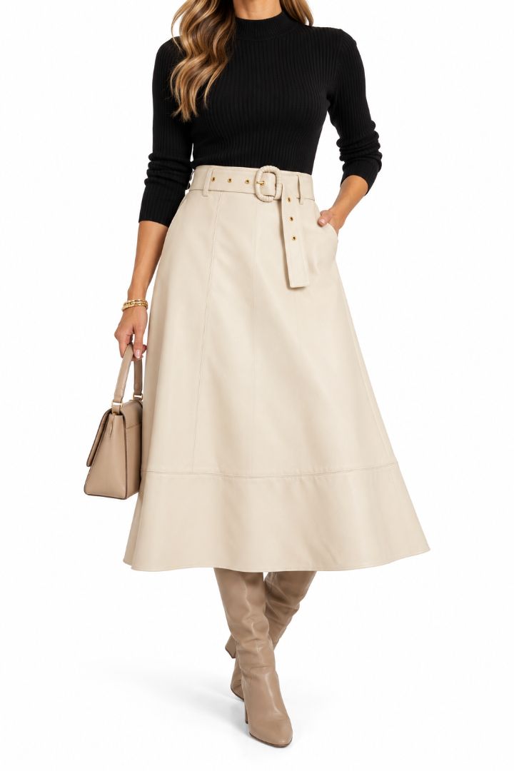 Haute Monde pleather skirt