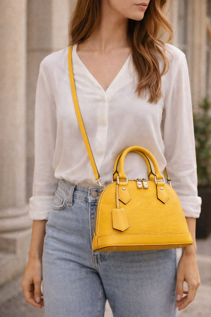 Louis Vuitton Yellow Epi Leather Alma BB Bag