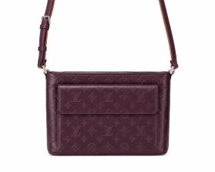 Burgundy Louis Vuitton Mat embossed amarante