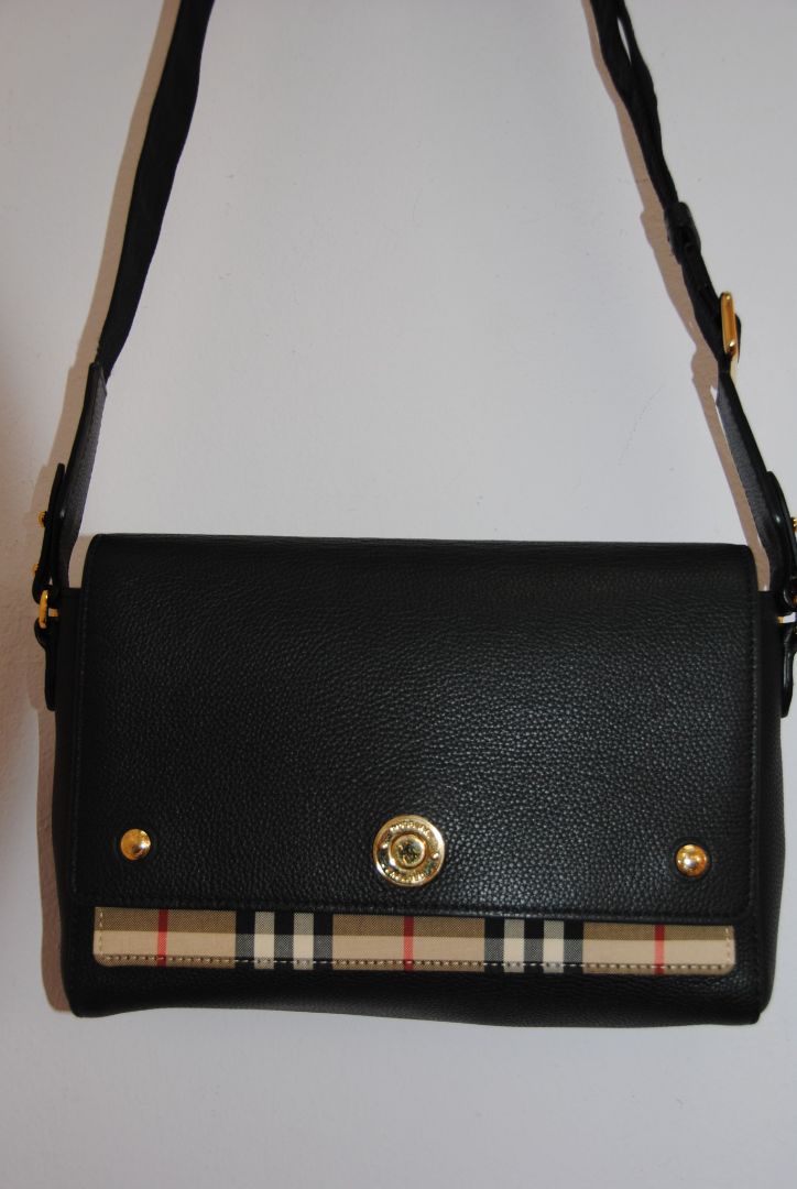 Burberry check trim messenger bag