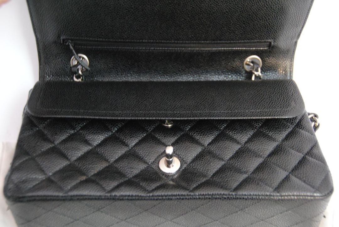 Chanel double flap caviar