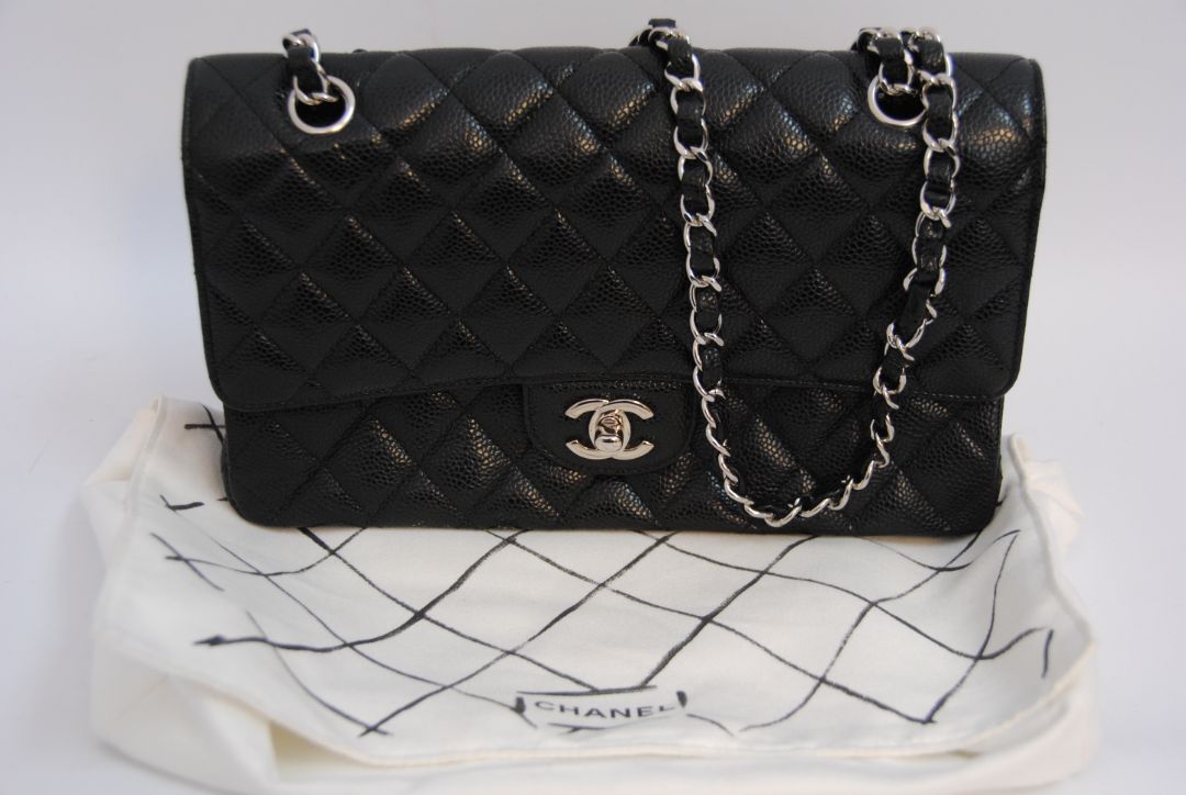 Chanel double flap caviar