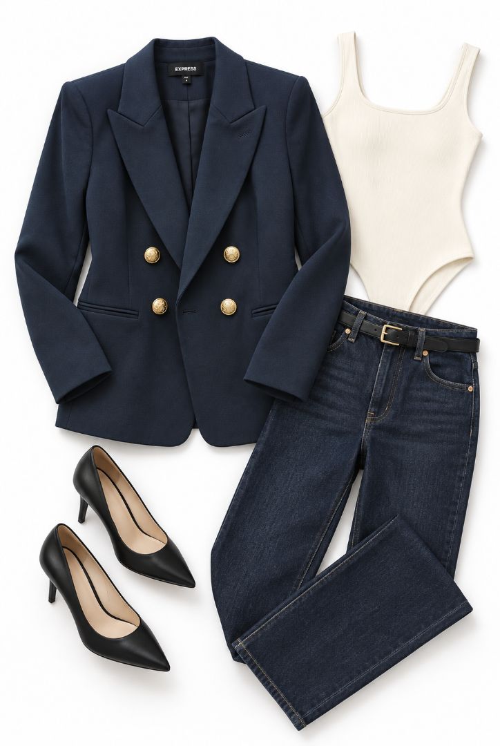 Express Gold button blazer