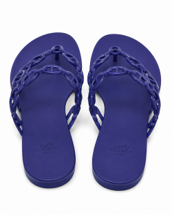 Hermès Blue Chain Detail Sandals
