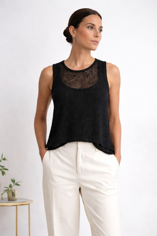 black Eileen Fisher knitwear, L