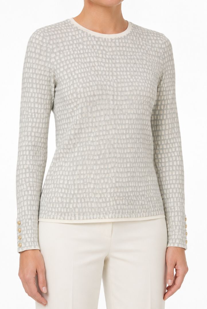 gray J McLaughlin crew neck top