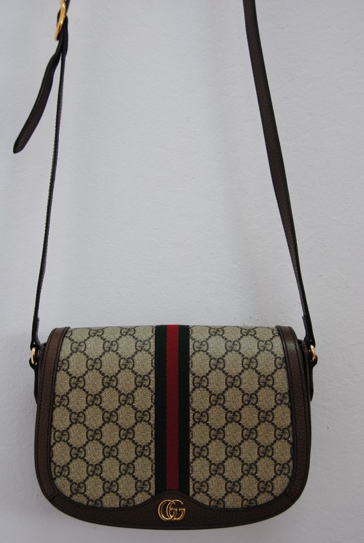 Gucci Ophidia GG Supreme Web Stripe Shoulder Bag