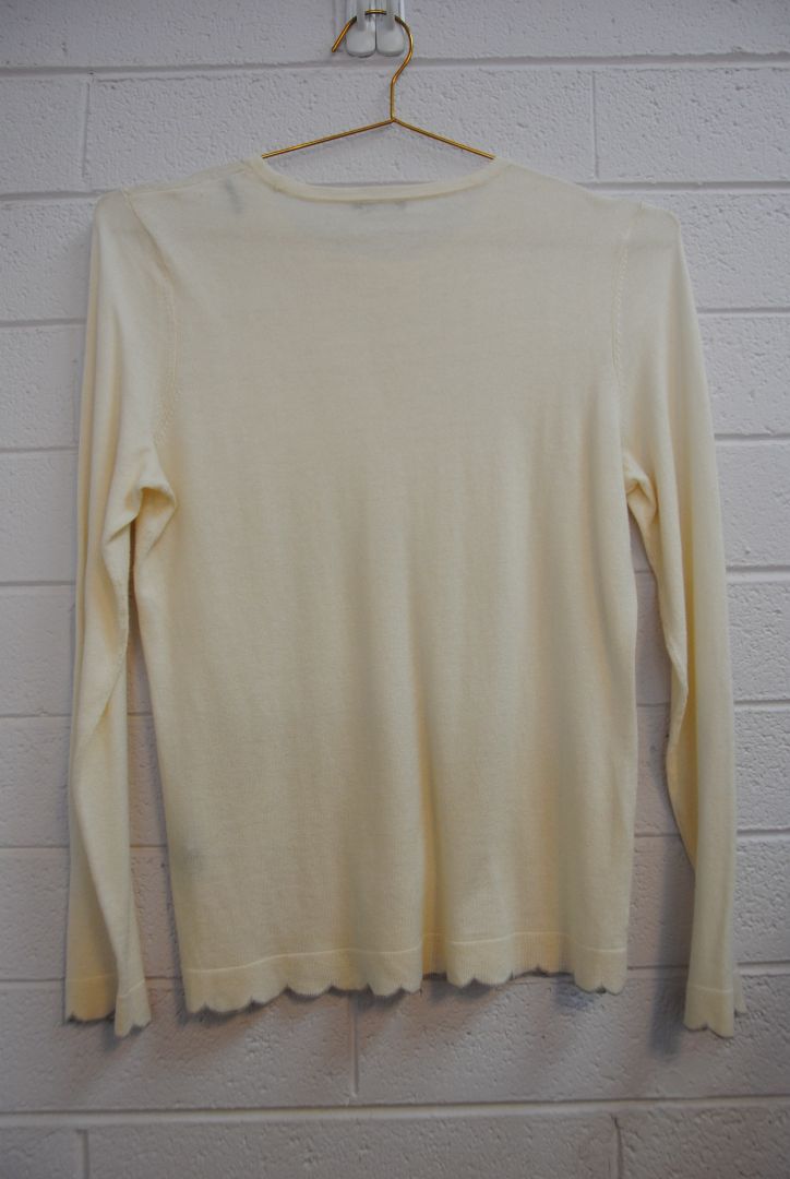 J.Mclaughlin scalloped neck shirt