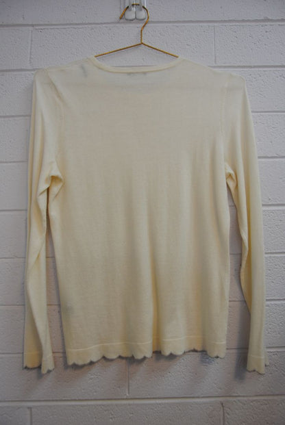 J.Mclaughlin scalloped neck shirt