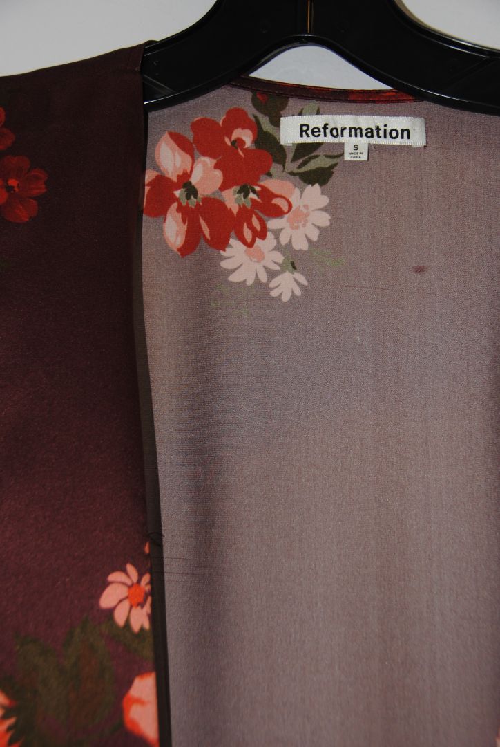 Reformation wrap floral dress