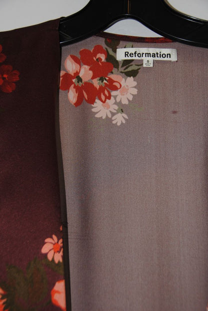 Reformation wrap floral dress