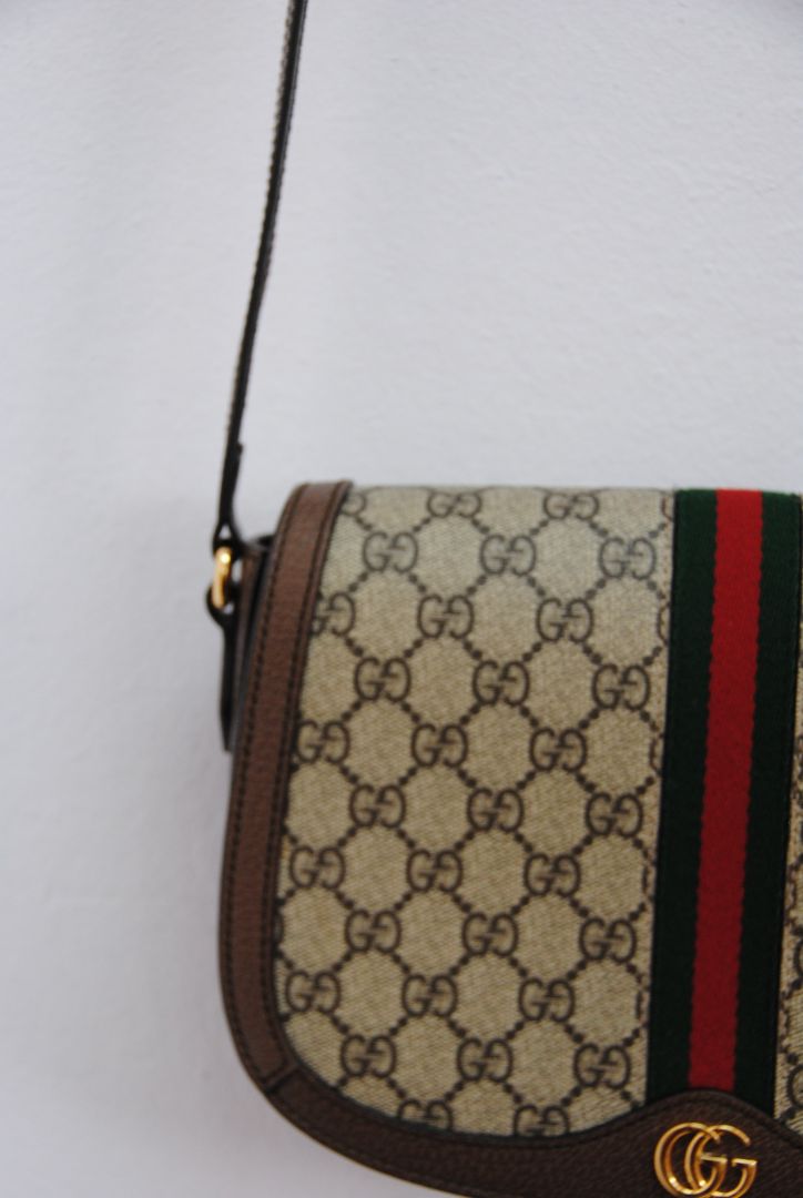 Gucci Ophidia GG Supreme Web Stripe Shoulder Bag