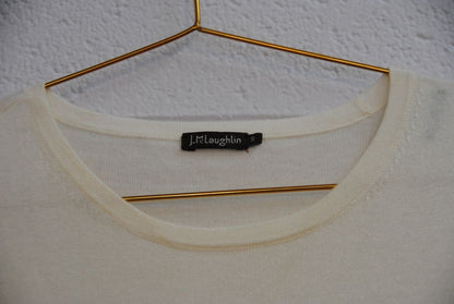 J.Mclaughlin scalloped neck shirt