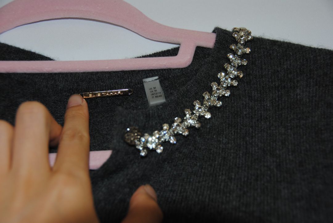 Elie Tahari beaded sweater