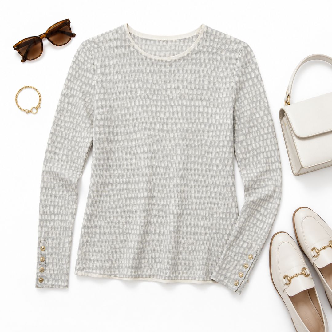 gray J McLaughlin crew neck top